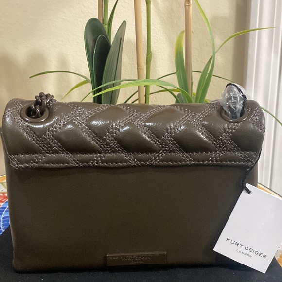 kurt Geiger London Mini Kensington Drench Quilted Leather Convertible Crossbody - Picture 9 of 13